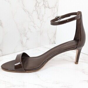 Rebecca Allen Women's The All Day Two Strap Heeled Sandal Dk Brn 9.5 NEW IN BOX